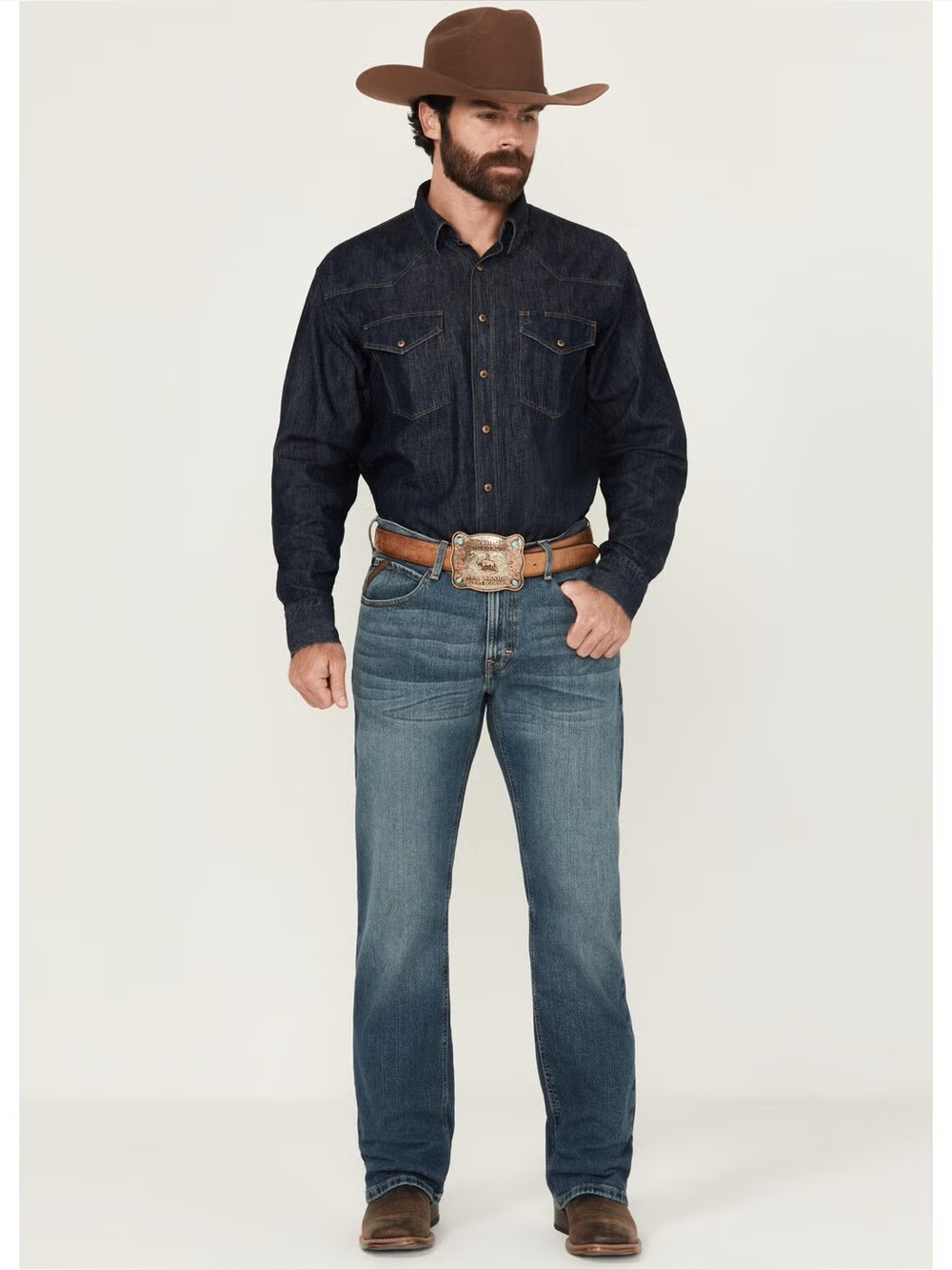 ARIAT MEN'S M4 LEGACY RELAXED BOOTCUT STRETCH DENIM JEANS Size 40/30
